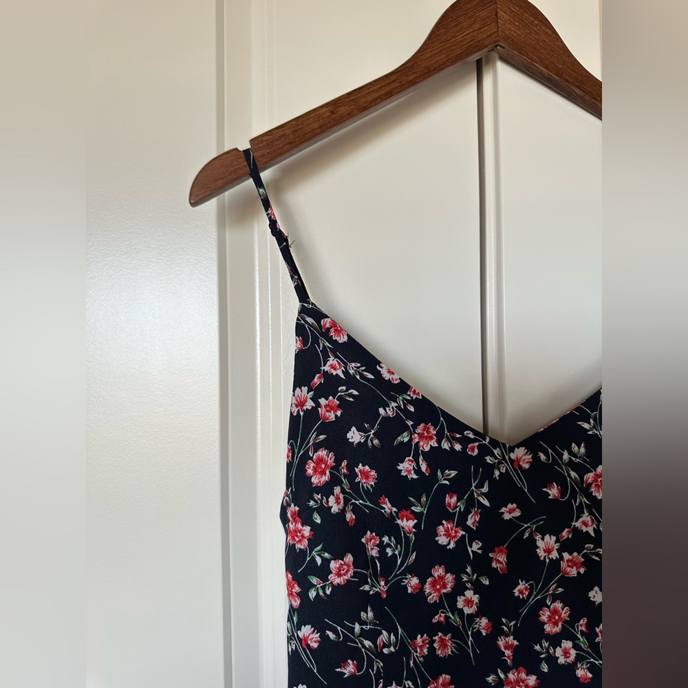 Floral Tie Back Mid Dress